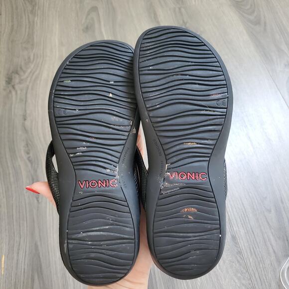 Vionic Shoes Womens Size 8 Thong Sandals Bow Slip On Comfort Orthotic Flip Flops - Picture 6 of 8